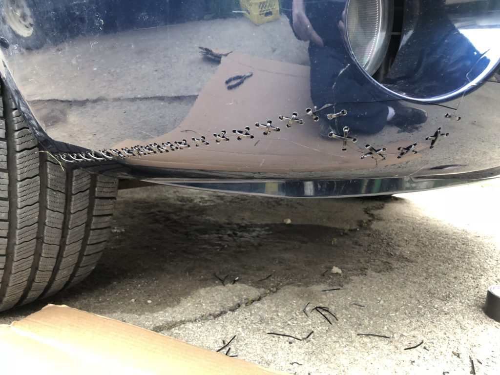 How to fix (stitch up) a cracked & broken bumper Idol Creations